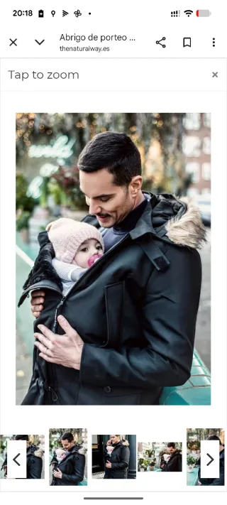 Abrigo Porteo Unisex Negro Talla Única wombat