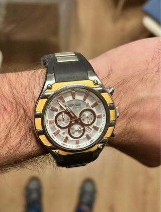 Reloj Duward Cronógrafo oro y Plata