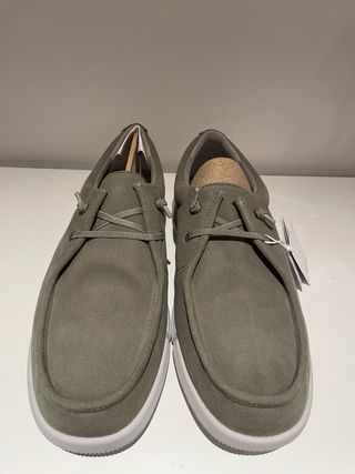 Zapatos Geox Hombre Verde Kaki Cuero Nuevo