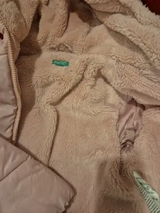 Chaqueta acolchada Benetton rosa