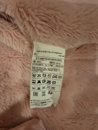 Chaqueta acolchada Benetton rosa