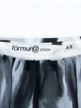 Vestido tirantes estampado blanco y negro Talla 42