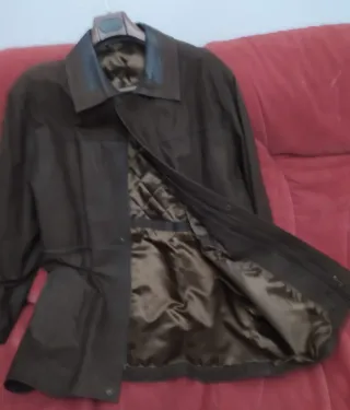 Abrigo Piel Vuelta Marrón Talla G