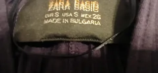 Vestido Zara Morado Plisado