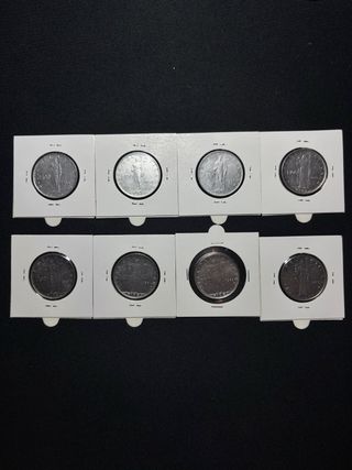 Lotto 8 monete 100 Lire Città del Vaticano