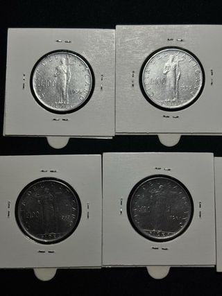 Lotto 8 monete 100 Lire Città del Vaticano