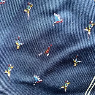 Corbata Escada Azul con Pajaritos