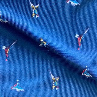 Corbata Escada Azul con Pajaritos