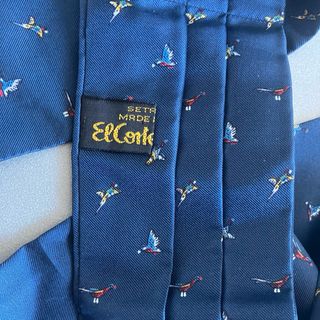 Corbata Escada Azul con Pajaritos