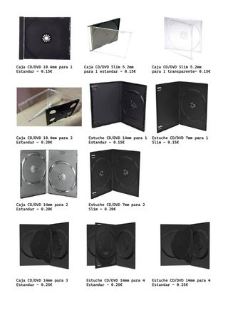 Cajas y Estuches CD/DVD