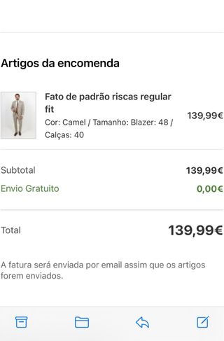 Fato bege Suits Inc como novo