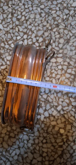 Lotto 3 contenitori in rame