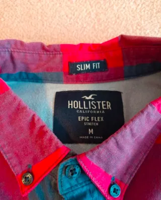 Camisa Hollister Cuadros Slim Fit Talla M