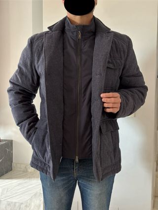 Americana acolchada Lacoste gris azulado