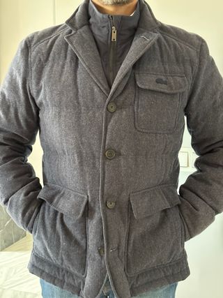 Americana acolchada Lacoste gris azulado