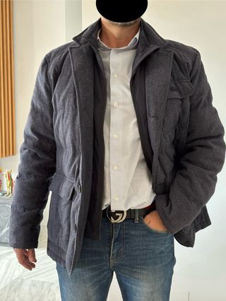 Americana acolchada Lacoste gris azulado