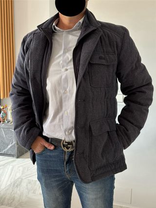 Americana acolchada Lacoste gris azulado