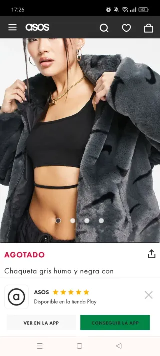 Chaqueta Nike Gris Mujer