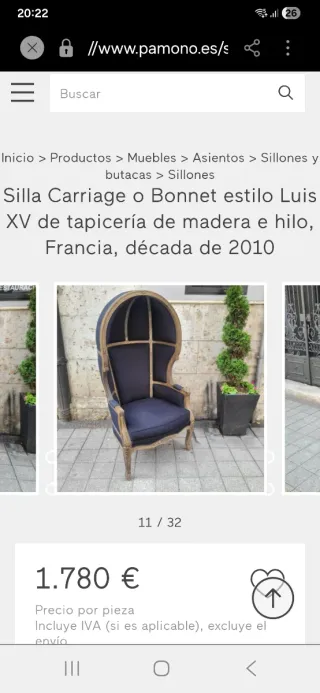 Sillón Bonnet Estilo Francés Beige