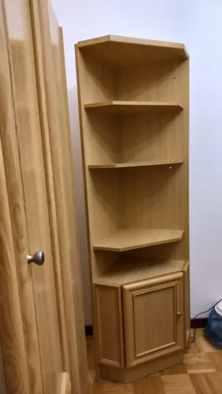 Armario ropero y escritorio de madera