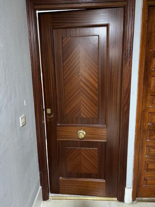 Puerta de madera de entrada