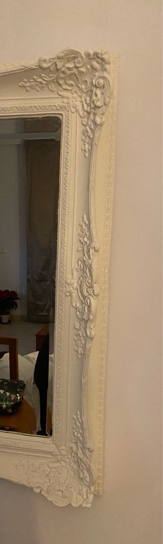 Espejo Vintage Marco Blanco