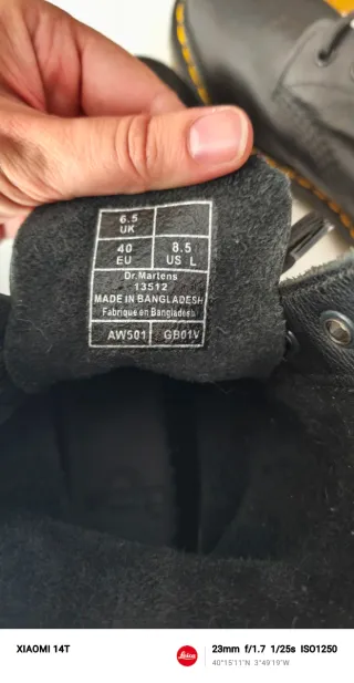 Botas Dr. Martens Piel Negra Talla 40