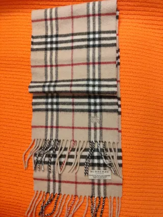 Bufanda Burberry Beige Clásica Tartán