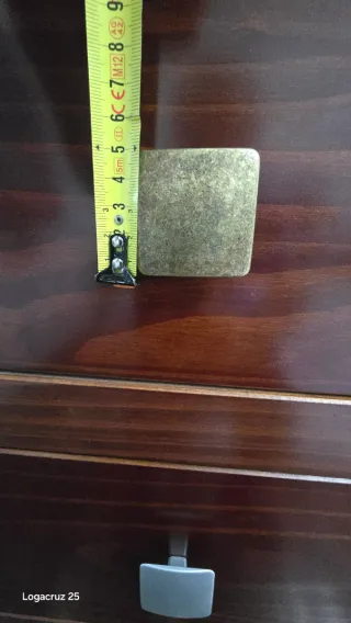 Tiradores cuadrados vintage bronce 4 cm