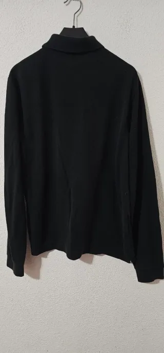 Polo Lacoste Manga Larga Negro