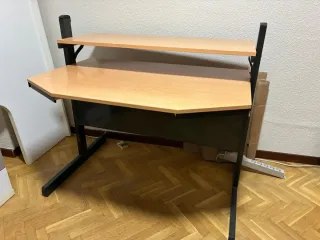 Mesa de estudio/oficina madera y metal