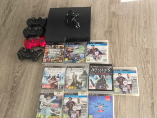 PS3 Slim CECH-3004A + 4 controller + 10 giochi