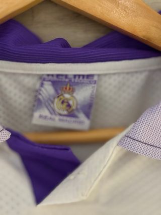 Camiseta Real Madrid Kelme Blanca y Morada 97/98