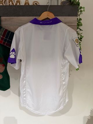 Camiseta Real Madrid Kelme Blanca y Morada 97/98