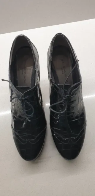 Zapatos Pierre Balmain Piel Charol Negro Tacon