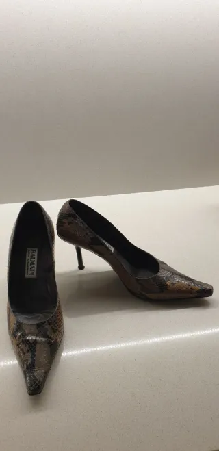 Zapatos Pierre Balmain Piel Charol Negro Tacon