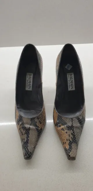 Zapatos Pierre Balmain Piel Charol Negro Tacon