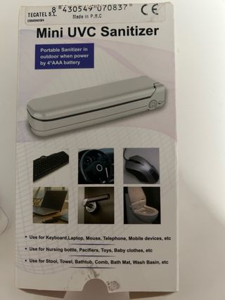 Mini lámpara desinfección UVC