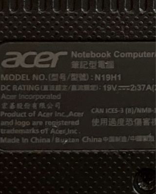 Portátil Acer N19H9 Nero
