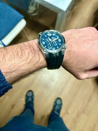 Reloj Lotus Cronógrafo Azul y Plata