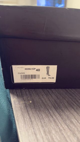 Stivali alti con tacco sottile marroni da donna