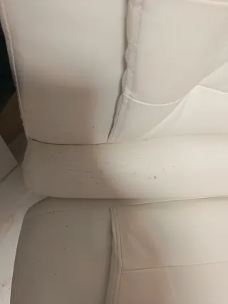 Silla de escritorio polipiel blanco hueso