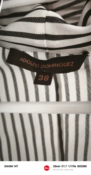 Camisa Adolfo Domínguez Rayas Diplomáticas