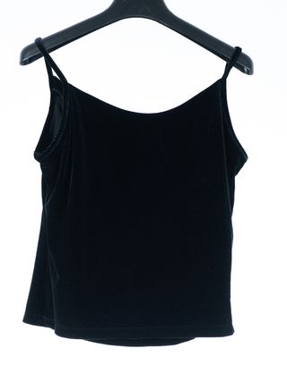 Top tirantes terciopelo negro talla 44-46