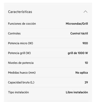 Microondas AEG 900W con Grill. Modelo MFB295DB