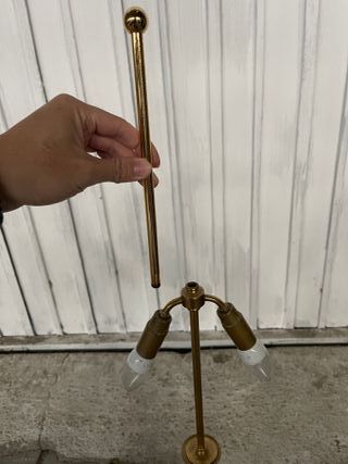 Lámpara de pie dorada bronce macizo