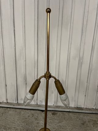 Lámpara de pie dorada bronce macizo