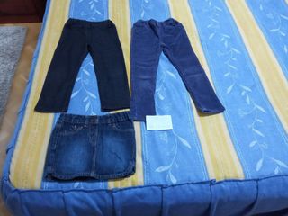 Pantalón y falda vaquera niña