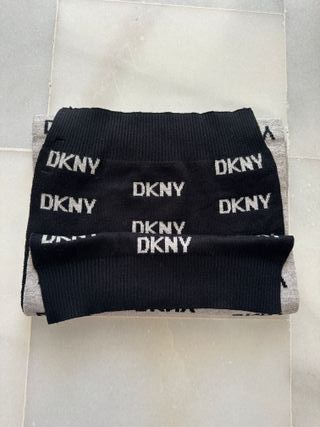 Bufanda DKNY reversible gris y negra