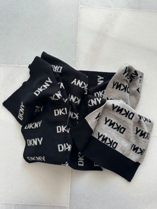 Bufanda DKNY reversible gris y negra